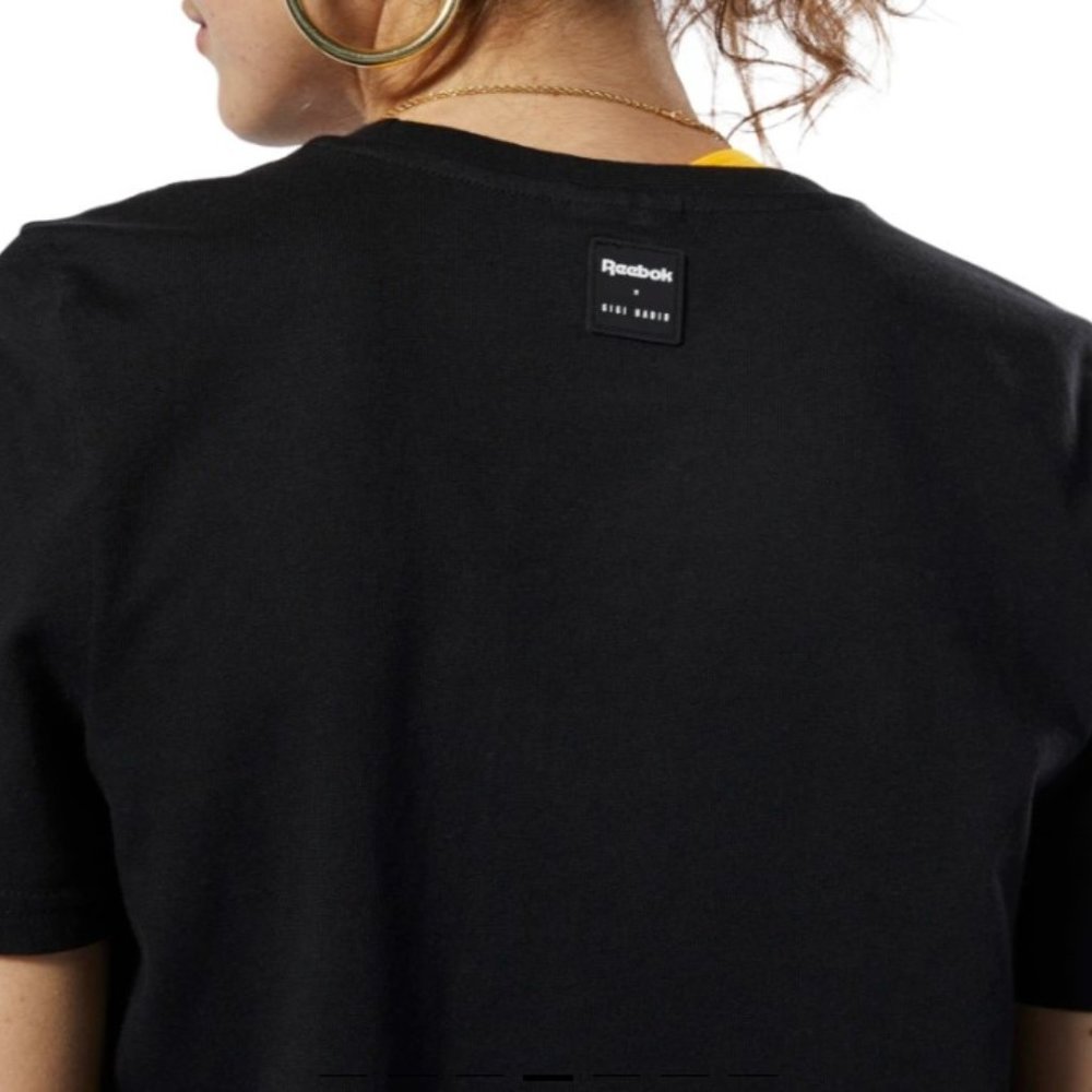 ⛔️SOLD⛔️ REEBOK Gigi Hadid Graphic T-Shirt Black L - Picture 8 of 12